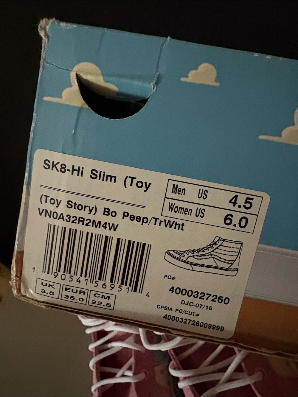 Vans Bo-peep limited edition hi top vans - Picture 8 of 8